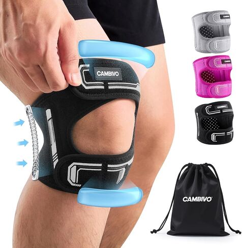 CAMBIVO Patellar Tendon Support Strap, Knee Brace for Women and Men, Black in Kuwait