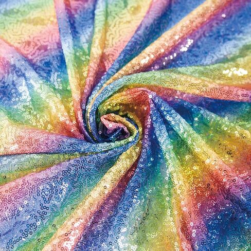 قماش الترتر الأحمر من The Yard Flip Sequin Fabric للفستان قماش لامع لخياطة الترتر الشبكي من The Yard Sewing Fabric للملابس in Kuwait