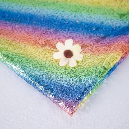 قماش الترتر الأحمر من The Yard Flip Sequin Fabric للفستان قماش لامع لخياطة الترتر الشبكي من The Yard Sewing Fabric للملابس in Kuwait