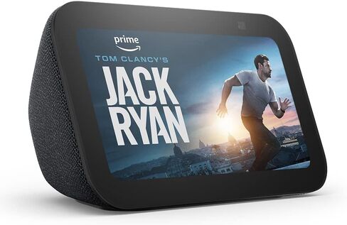 Echo Show 5 (3rd Gen ، 2023 release) | عرض ذكي مع باس أعمق وصوت أوضح | النسخة الدولية مع محول الطاقة في الاتحاد الأوروبي | فحم in Saudi Arabia