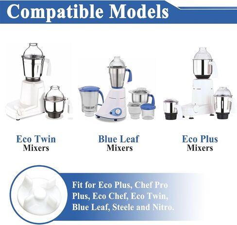 4Pcs Motor Coupler for Eco Twin, Eco Plus and Blue Leaf Mixers,White, Mixer Replacement Part in Saudi Arabia