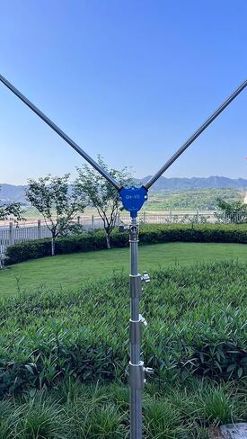 AT-V55 Portable HF/VHF/UHF Antenna Kit with Tripod, Covers 7–430MHz, Inverted-V Design, Includes Adjustable Support Stand for Field Setup and Emergency Ham Radio Use in Kuwait