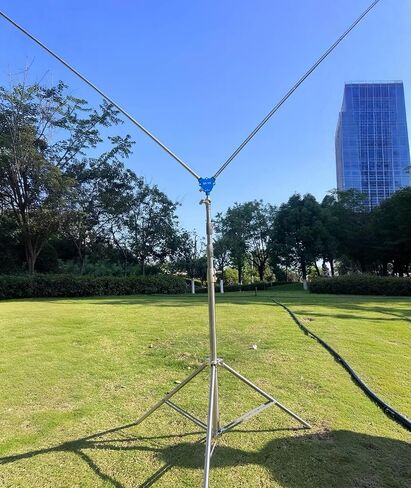 AT-V55 Portable HF/VHF/UHF Antenna Kit with Tripod, Covers 7–430MHz, Inverted-V Design, Includes Adjustable Support Stand for Field Setup and Emergency Ham Radio Use in Kuwait