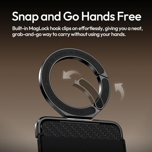 ULANZI ML25 Mag-safe Wallet with Adjustable Stand, Magnetic Card Holder with Mag-Lock Clip, Slim Magnetic Wallet Compatible with iPhone 16/15/14/13/12 Series, Hold 4 Cards No Stick No RFID Blocking in Saudi Arabia