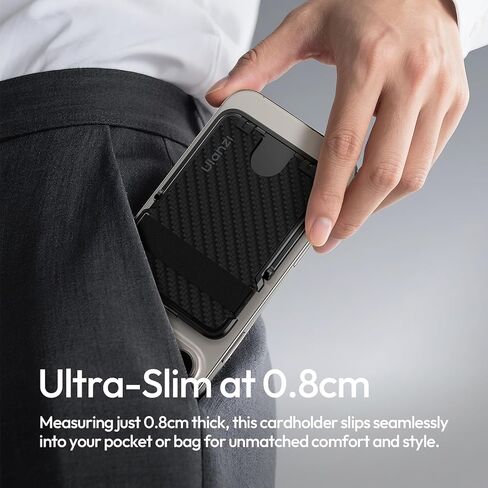 ULANZI ML25 Mag-safe Wallet with Adjustable Stand, Magnetic Card Holder with Mag-Lock Clip, Slim Magnetic Wallet Compatible with iPhone 16/15/14/13/12 Series, Hold 4 Cards No Stick No RFID Blocking in Saudi Arabia