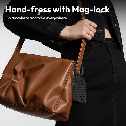 ULANZI ML25 Mag-safe Wallet with Adjustable Stand, Magnetic Card Holder with Mag-Lock Clip, Slim Magnetic Wallet Compatible with iPhone 16/15/14/13/12 Series, Hold 4 Cards No Stick No RFID Blocking in Saudi Arabia
