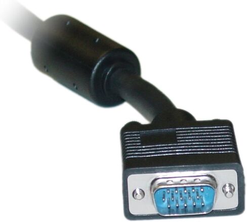 ACL 6 Feet HD15 Male to HD15 Male SVGA Cable with Ferrite Bead, Coaxial Construction, Double Shielded, Black, 1 Pack in Saudi Arabia