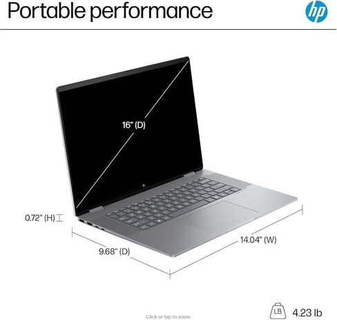 HP Envy X360 16" Touch 2-in-1 Laptop, Intel Core Ultra 5-125U (12 Cores, Up to 4.3GHz), 16GB DDR5 RAM, 512GB SSD, Arc Graphics, Wi-Fi 6E, Bluetooth 5.3, USB-C, Thunderbolt 4, HDMI 2.1, Windows 11 in Saudi Arabia