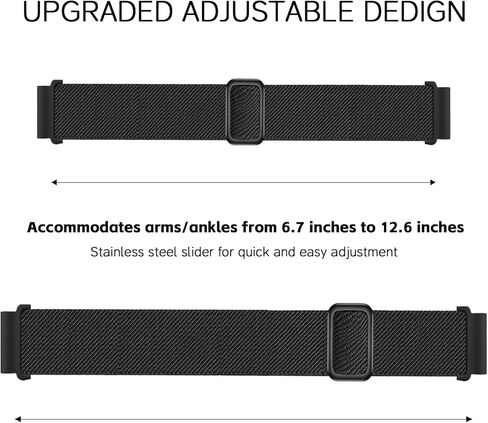 22mm Sport Stretchy Ankle/Arm Band Compatible with Amazfit Helio Strap, Quick Release Elastic Soft Nylon Bicep Band Replacement for Garmin Venu 3/Venu 2/Vivoactive 4/Forerunner 255 265 in Kuwait