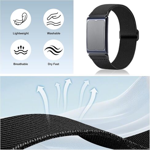 22mm Sport Stretchy Ankle/Arm Band Compatible with Amazfit Helio Strap, Quick Release Elastic Soft Nylon Bicep Band Replacement for Garmin Venu 3/Venu 2/Vivoactive 4/Forerunner 255 265 in Kuwait