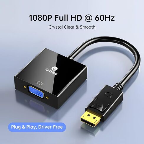 Mini DisplayPort to VGA Adapter – 1080P HD Video Converter for MacBook, Surface, Laptop & Projector in Saudi Arabia