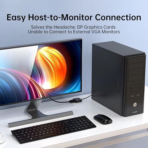 Mini DisplayPort to VGA Adapter – 1080P HD Video Converter for MacBook, Surface, Laptop & Projector in Saudi Arabia
