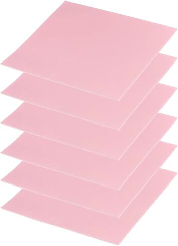 PATIKIL Thermal Pads 100x100x1mm, 6 Pack Silicone Cooling Thermal Pad for CPU GPU IC PCIe M.2 2280 SSD NVMe Heatsink, Pink in Saudi Arabia