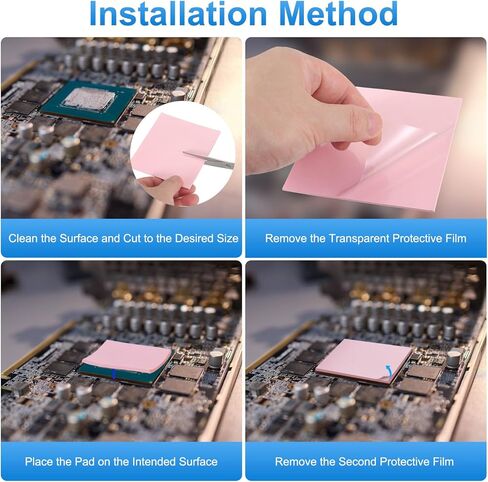PATIKIL Thermal Pads 100x100x1mm, 6 Pack Silicone Cooling Thermal Pad for CPU GPU IC PCIe M.2 2280 SSD NVMe Heatsink, Pink in Saudi Arabia