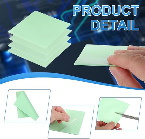 PATIKIL Thermal Pads 100x100x0.5mm, 8 Pack Silicone Cooling Thermal Pad for CPU GPU IC PCIe M.2 2280 SSD NVMe Heatsink, Green in Saudi Arabia