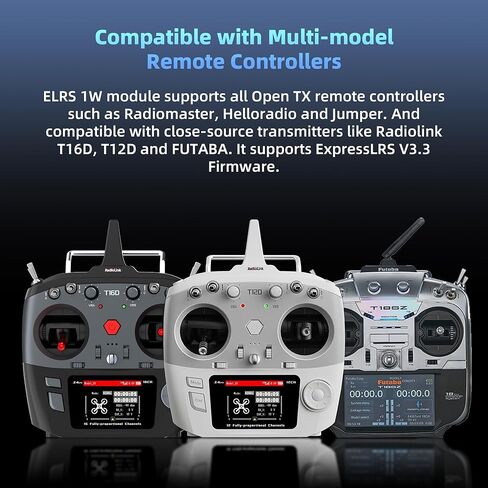 ATA 2.4GHz ELRS Module with 1W Transmission Power, Built-in Cooling Fan for FPV Drone Long-Range Module Compatible with Transmitter T16D/T12D/Futaba/Radiomaster/Helloradio/Jumper and More in Kuwait