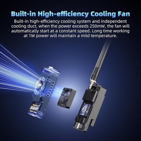 ATA 2.4GHz ELRS Module with 1W Transmission Power, Built-in Cooling Fan for FPV Drone Long-Range Module Compatible with Transmitter T16D/T12D/Futaba/Radiomaster/Helloradio/Jumper and More in Kuwait