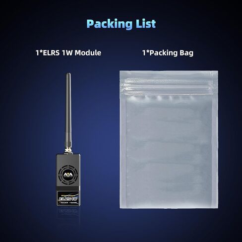 ATA 2.4GHz ELRS Module with 1W Transmission Power, Built-in Cooling Fan for FPV Drone Long-Range Module Compatible with Transmitter T16D/T12D/Futaba/Radiomaster/Helloradio/Jumper and More in Kuwait