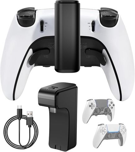 PS5 وحدة تحكم اللاسلك الشاحن اللاسلكي-xhiver بطارية محمولة من أجل DualSense ، 3500 مللي أمبير في الساعة ، +15 ساعة من عمر البطارية ، والعب أثناء شحن و USB-C لإكسسوارات PS5 ، الأسود in Kuwait