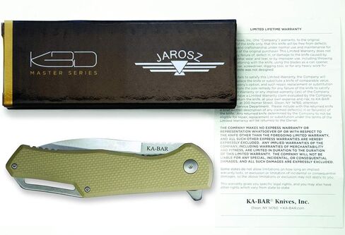 Ka-Bar Jarosz Spearpoint Flipper ، Tan ، 3 1/2 " in Kuwait