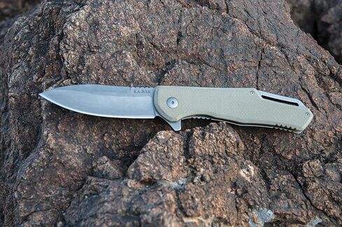 Ka-Bar Jarosz Spearpoint Flipper ، Tan ، 3 1/2 " in Kuwait
