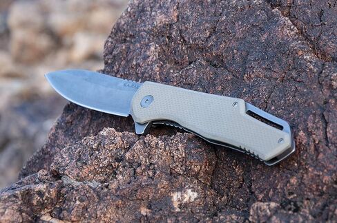 Ka-Bar Jarosz Spearpoint Flipper ، Tan ، 3 1/2 " in Kuwait