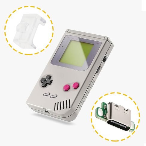 Create idea 1Pc Game Console DIY Interface Module USB-C Charging Port GBASP to USB-C Adapter with Transparent Bevel Cover Compatible with Gameboy in Saudi Arabia