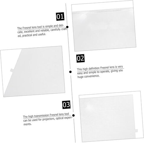 2pcs Practical Projector Lens Tool Fresnel Lenses High Transmission for Optics in Saudi Arabia