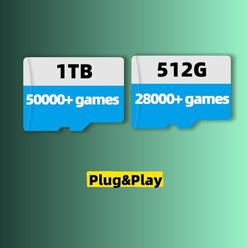 Game sd Card for Retroid Pocket 5/Flip2/Mini, Plug & Play,1TB 50000+ Games & 512GB 28000+ Games, Pre-Installed Rocknix System, high Speed TF Memory Card (512, GB) in Saudi Arabia