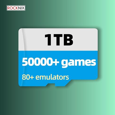 Game sd Card for Retroid Pocket 5/Flip2/Mini, Plug & Play,1TB 50000+ Games & 512GB 28000+ Games, Pre-Installed Rocknix System, high Speed TF Memory Card (512, GB) in Saudi Arabia