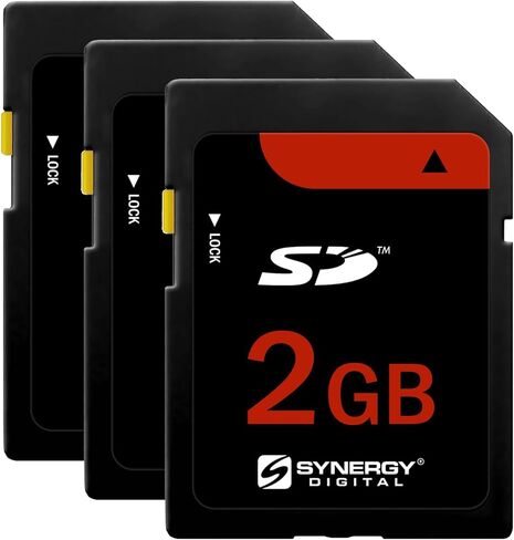 Synergy Digital 2GB Secure SD Cards ، متوافقة مع GE DVX Camcorder - حزمة 3 in Saudi Arabia