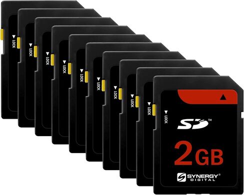 Synergy Digital 2GB Secure Digital SD Memory Cards, Compatible with Canon FS20 Camcorder - Pack of 10 in Saudi Arabia