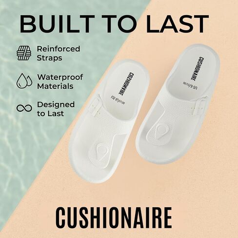صندل نسائي من CUSHIONAIRE Flo thong Recovery Cloud Pool Slide مع +مريح in Saudi Arabia