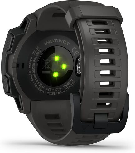 Garmin 010-N2064-00 Instinct, Rugged Outdoor Watch with GPS, Features GLONASS and Galileo, Heart Rate Monitoring and 3-axis Compass, 1.27-inch, Graphite (Renewed) in Saudi Arabia