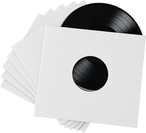 200 - Pack White Paper Vinyl 45 RPM Record Inner Sleeves 7-Inch LP Album in Saudi Arabia