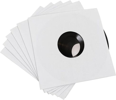 200 - Pack White Paper Vinyl 45 RPM Record Inner Sleeves 7-Inch LP Album in Saudi Arabia