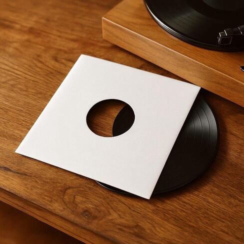 200 - Pack White Paper Vinyl 45 RPM Record Inner Sleeves 7-Inch LP Album in Saudi Arabia