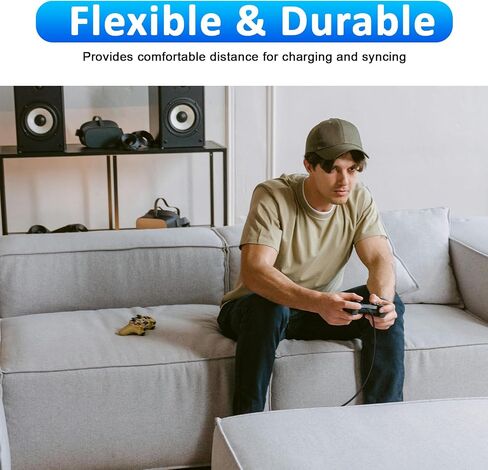 كابل شاحن تحكم PS4 BLK ، لوحدة التحكم PS4 ، وحدة تحكم Xbox One ، وحدة تحكم DualShock 4 ، Fire HD/Camera ، عصا التلفزيون (3.3 قدم/1M) in Saudi Arabia