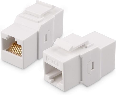 Cable Matters 2-Pack 1-Port Ethernet Wall Plate, White, Cat6 Wall Plate, Cat5e Ethernet Outlet with Blue RJ45 Keystone Jack in Saudi Arabia