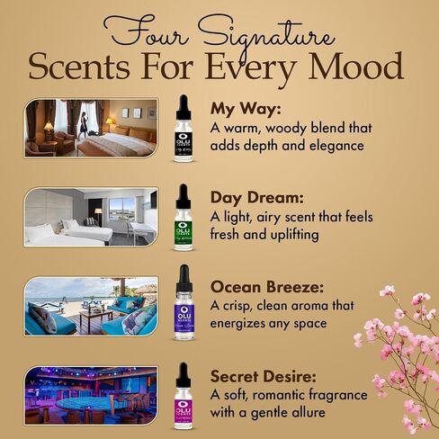 4-PK Hotel Diffuser Oil ، مجموعة اللوبي للفنادق (15 مل) روائح الفندق ، إعادة صياغة ناشر الزيوت الأساسية بدون ماء ، والزيوت الأساسية للناشر للمنزل ، وزيت الفندق الأساسيات in Saudi Arabia