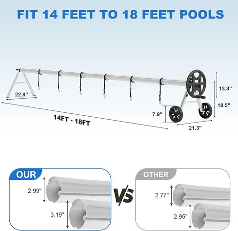 بكرة الغطاء الشمسي من الألومنيوم الشاقية للبيوت-محامل ترقية للتشغيل السلس ، مقاوم للصدأ （21 قدمًا） in Kuwait