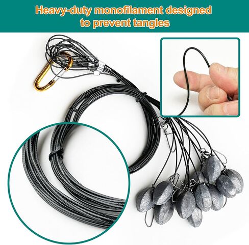 منصات Duck Decoy-تكساس على طراز Tangle-Tangle-Tangle 12 Pack مع الأوزان المرساة ، و Carabiner الذهبية ، والتشويش السريع لصيد البط والطيور المائية in Kuwait