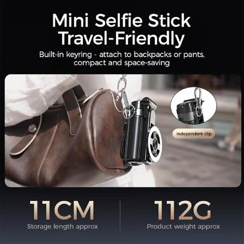 2025 New 4-in-1 Multifunctional 360° Rotation Magnetic Selfie Stick, (Extendable Detachable) (Portable Pocket Size) (Travel Selfie Essentials) Phone Selfie Stick Tripod for iPhone & Android (1pcs) in Saudi Arabia