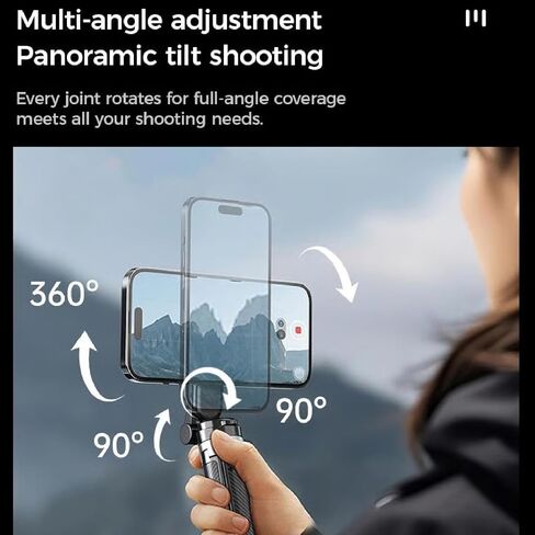 2025 New 4-in-1 Multifunctional 360° Rotation Magnetic Selfie Stick, (Extendable Detachable) (Portable Pocket Size) (Travel Selfie Essentials) Phone Selfie Stick Tripod for iPhone & Android (1pcs) in Saudi Arabia