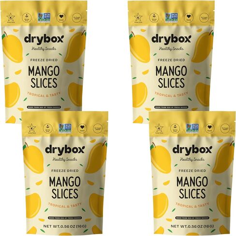 Drybox Freeze Dried Strawberries Sliced | 100% Natural Fruit | Freeze Dried Strawberry Source | No Sugar & Additives | Healthy Snack & Topping for Beverages or Recipes | Non-GMO, Vegan, Gluten Free, 0.56 oz 1 pack in Saudi Arabia