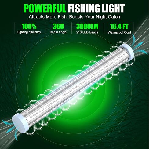 Underwater Fishing Light Compatible for Milwaukee 18V, 60W 6000 Lumens in Kuwait