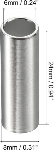 PATIKIL Inline Axle Bearing Spacers, 8 Pack Skates Speed Spacer Hardware Aluminum for 6mm Axle Roller, Silver in Saudi Arabia
