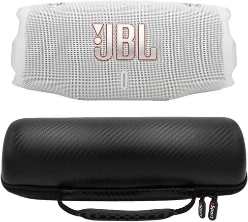 JBL Charge 6 Waterproof Portable Speaker Bundle with gSport Carbon Fiber Case (Black) in Saudi Arabia