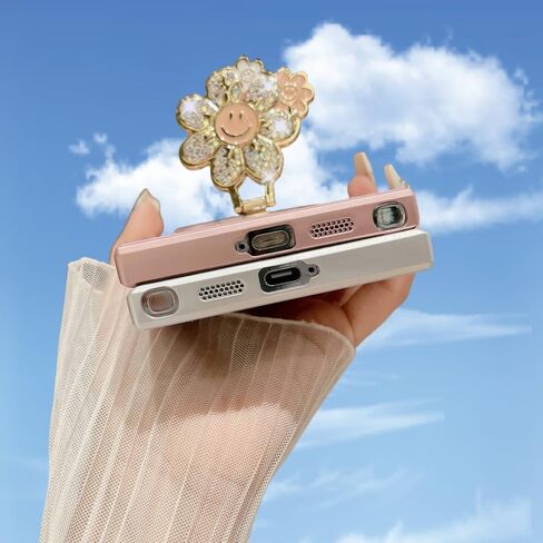 بالنسبة إلى Samsung Galaxy S25 Ultra Case for Women Girls with Butterfly Floral Kickstand ، Bling Glitter Glitter Diamond Pearl الظهر الناعم مع حزام هاتف حبة لـ Samsung S25 Ultra Purple in Saudi Arabia