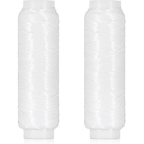 TIESOME 2 PCS Fishing Bait Elastic Thread, 0.2mm 820 FT Per Spool Invisible Magic Fishing Line Fishing Bait String No Knots Required Bait Keeper Stretchy Clear String for Salmon Sturgeon Catfish in Saudi Arabia